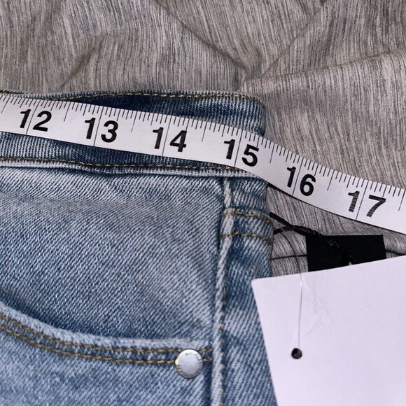 Articles of Society Blue Denim Cut Off High Rise Frayed Salt Aire Shorts Size 28 - Picture 8 of 8